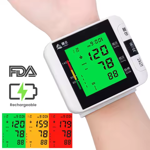 Digital Wrist Blood Pressure Monitor Medical Upper Arm Sphygmomanometer Automatic Tonometer Tensiome