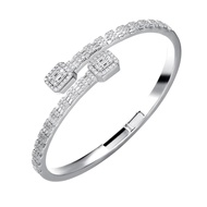 7EK7 De Fine Jewelry 925 Sterling Silver Rose Gold Plated for Certified Iced VVS Asscher Cut Moissan