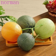NORMAN Artificial Cantaloupe Melon, Foam Plastic Fake Cantaloupe Melon, Toy Food Model Realistic Lif