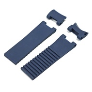 For Ulysse Nardin MARINE 22mm Blue Rubber Replacement Wrist Watch Band Strap