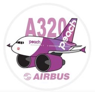 RBF絕版  PEACH A320 STICKER 貼紙 S-C-320-MM