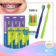 V Shaped Braces Toothbrush With Lid HIGH QUALITY BRUSH Orthodontic - Tooth Brush Dr Smith Dr Smile M