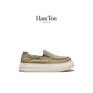 HautTon HautTon Thick-Soled Cloth Shoes Men's 2026 Summer New Style One-Pedal Breathable Heightening