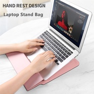 YB2 4 in 1 Laptop Sleeve Flap Bag with Foldable Stand Soft Leather Free pouch for macbook air pro 11