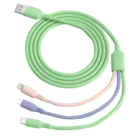 3in1 5A USB Cable for iPhone 14 13 12 11 Pro Max 3 in 1 Charging Cable Micro USB Type C Cable for Hu