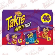 Takis Variety Pack Rolled Tortilla Chips, 辣椒酸綜合口味玉米片 46包(每包1oz) 757528053918