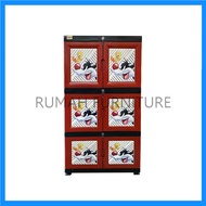 LEMARI PLASTIK 3 SUSUN JUMBO SINBAK GLAMOUR DEKA