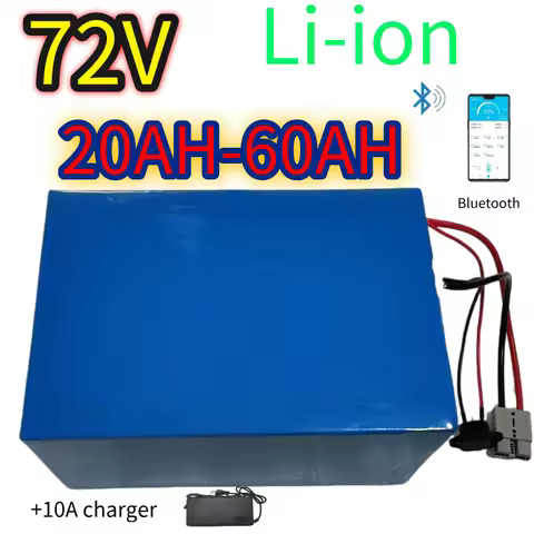 Rechargeable Lifepo4 72V 20Ah 30Ah 40Ah 50Ah 60Ah Lithium Battery for 1000W 2000W 3KW Tractor Golf C