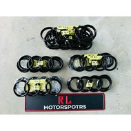 Audi front grill logo replacement emblem black A1 A3 A4 A5 A6 A7 A8 Q3 Q5 Q7 Q8 RS RS3 RS5 RS6 RS7 c