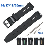 Silicone Watch Strap Strap 16mm 17mm 19mm 20mm Colorful Silicone Rubber Watch Band Wristband Bracele