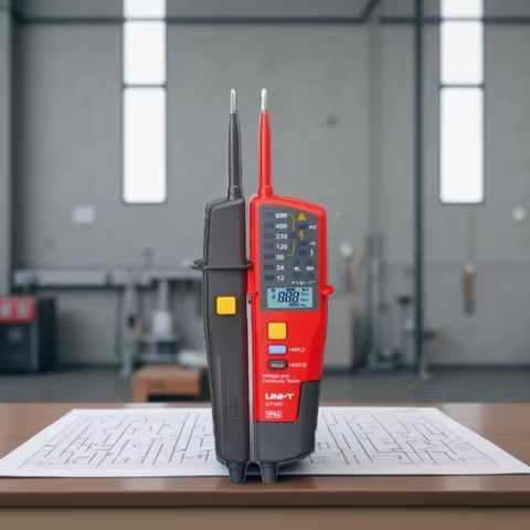UNI-T Voltage Testers Phase Sequence Continuity Voltage Detector LCD Display Auto Range IP65 Waterpr