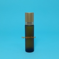 Roll On 6 Ml Amber Frossted Matte Gold Stainless Cap / Glass Bottle / Perfume Bottle / Wind Oil Bott