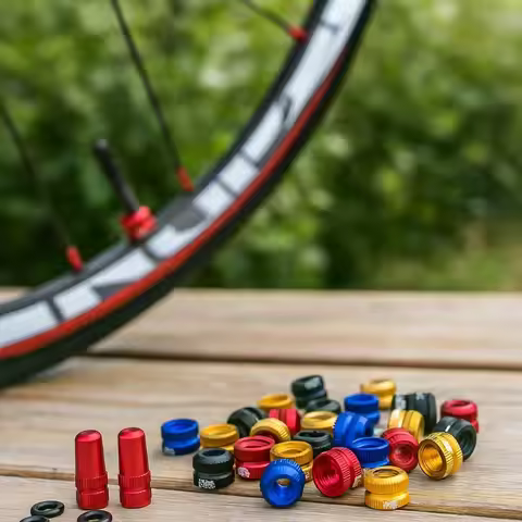 2 to 8 Sets Presta Valve Nut and Cap Set Tubeless Bicycle Tire Valve Protection Screw Cover Kit