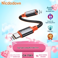 Mcdodo CA-7561 Type-C to DC 3.5mm Female Cable – 11cm – Digital Audio Cable