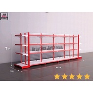 Paket 6 set Rak Gondola Mini Market 4D2E Tinggi 120150170cm