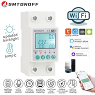 63A TUYA WiFi Smart Earth Leakage Over Under Voltage Protector Relay Device Switch Breaker Energy Po