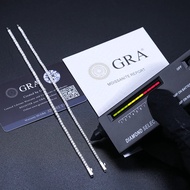 Tennis moissanite VVS1 D 3EX 2mm-3mm platinum-coated silver bracelet Comes with genuine diamond test