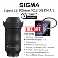 SIGMA 28-105MM F/2.8 DG DN ART LENS SONY E-MOUNT FULL FRAME FORMAT (3 YEARS WARRANTY) FULL FRAME HLA