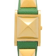 【二手】愛馬仕 HERMES 手錶 Medor ME1.201 白色鍍金（GP）皮錶帶 Medor 女士二手 A
