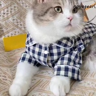 NOVAGEAR​ Ins Plaid Shirts Pet Clothing, Comfortable Elegant Dogs Pajamas, Pet Decoration Fashion Cu