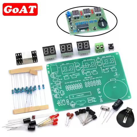 DIY Kits AT89C2051 Electronic Clock Digital Tube LED Display Suite Electronic Module Parts and Compo