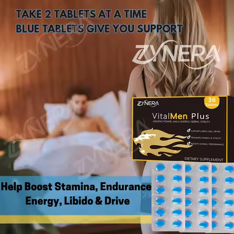 ZYNERA Natural Ashwagandha Man Power Tablets Male Enhancing Supplement Support Energy Strength Stami