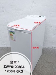 LED面 ** 窄款洗衣機 ** 上開式 (( 包送貨 )) zanussi 1200轉