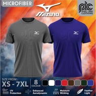 Baju Mizuno Microfiber Jersey Round Neck  Short Sleeves T-Shirt / XS - 7XL / Baju Sukan Murah Harga 