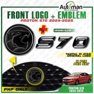 Wording Logo Emblem Cover Proton S70 S-70 2024 - 2025 Combo Front Rear Badge Carbon Black Accessorie