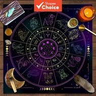 1Pc Tarot Card Table Cloth 12 Zodiac Signs Divination Altar