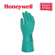 North by Honeywell LA258G Nitriguard Chemical Resistant Gloves, Unsupported Nitrile, Green