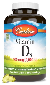 Vitamin D3, 4000 IU (100 mcg), Bone & Immune Health, Cholecalciferol Supplement, Gluten Free Vitamin