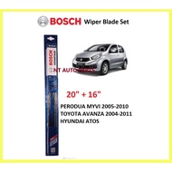 Bosch Advantage BA2016 Wiper Blade 20" &amp; 16" For Myvi / Avanza / Hyundai Atos