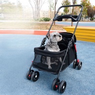 Pet cat dog cart dog cat Teddy baby cart out small pet cart dog cart light foldable