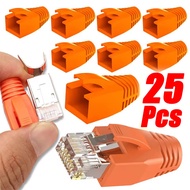 10/15/25Pcs Shielded Waterproof Dustproof Cover for Cat6 Cat7 Cables|PC+Brass Network Accessories|RJ