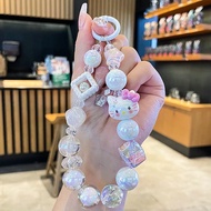 Creative Hello Kitty Mobile Phone Chain Wrist Anti-Lost Ornaments Beaded ccd Camera Chain