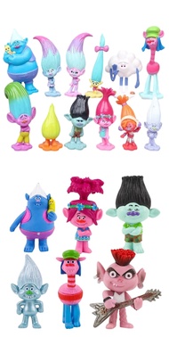 3-6ซม. 12ชิ้น/เซ็ต trolls สาขา Critter Skitter figures trolls เด็ก trolls PVC ของเล่นตุ๊กตาขยับแขนขาได้การ์ตูนของขวัญสำหรับเด็ก