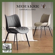 MERAKEE Dining Chair PU Leather Metal Leg Dining Room Furniture JM20