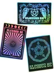 Triple Pack of Witchy Stickers Witchcraft Pagan Wiccan Mystical Celestial Tarot Pentagram Moon Phase