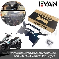EVAN.SHOP Aerox Side Mirror Bracket/Windshield Bracket For Aerox 155 v1/v2