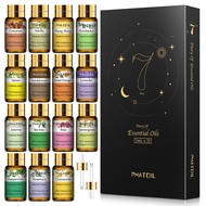 5ML x 15PCS PHATOIL natural essential oils gift box Lavender Eucalyptus Mint Geranium Rose Tea Tree premium quality humidifier oil for aromatherapy massage