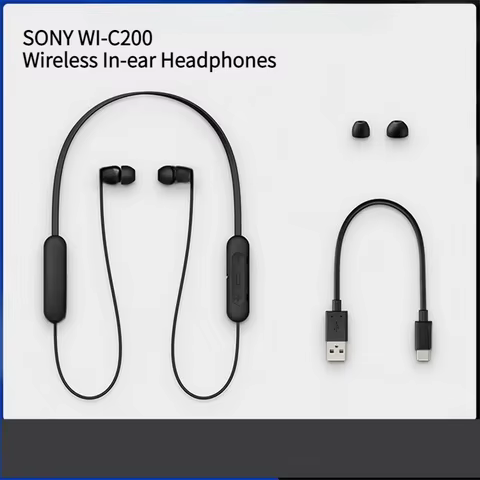 SONY WI-C200 Wireless In-ear Stereo Earphones Bluetooth 5.0 Sport Earbuds Magnetic Headset Handsfree