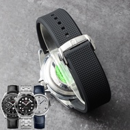Omega Waterproof Soft Silicone Strap Suitable for omega Decoupage Seahorse Speedmaster Series Discount 20/22