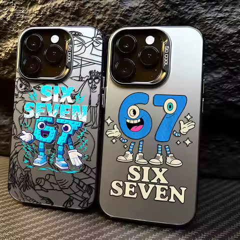 Luxury Six Seven 67 Phone Case For iPhone 17 16e 16 15 14 13 12 11 mini Pro Max XR XSMAX 8 7 Air Plu