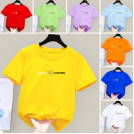 Kids Shirt Girls Simple Short Sleeve Tshirts Cartoon Unisex Kids Tshirts Baju T Shirt Budak Perempuan T-Shirts for Girls