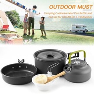 2-3 Person Durable Nonstick Cookware Sets Camping Cookware Hot Soup Pot Titanium Cooker Pot Sets Por