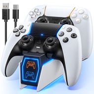 New Controller Charging Station for PlayStation 5 Edge & Dual Controllers, PS5 Accessories Charging 