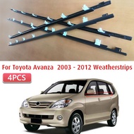 4Pcs/Set Pelipit Kaca Pelipit Pintu Karet Kaca List Kaca Mobil Untuk Avanza Lama 2003-2012 / Hond Ci