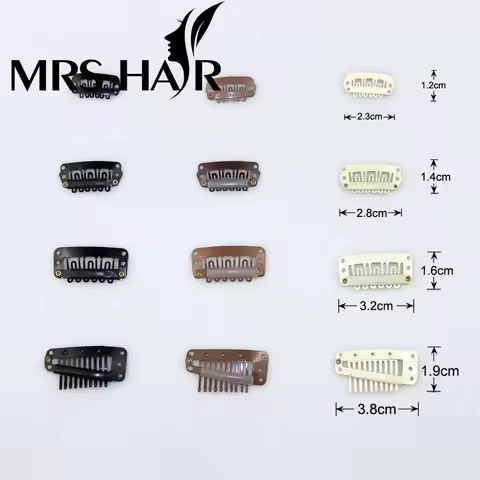 50pcs 2.3cm-2.8cm Black Brown Color U Wig Clips Snap Clip For Hair Extension Wig Weft Wig PP Hairpin