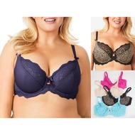 Bra Wanita Kawat OLGA FLIRTY Tanpa Busa Full Cup Big Size 40D 40DD 42DDD 48FF Non Padded Premium Und